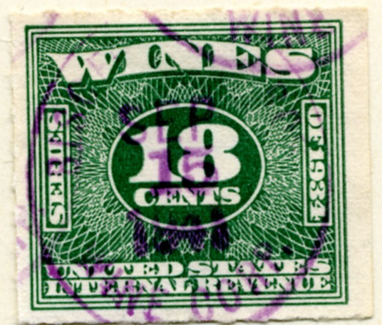 Scott 4913 18 Cents Internal Revenue Wines Stamp