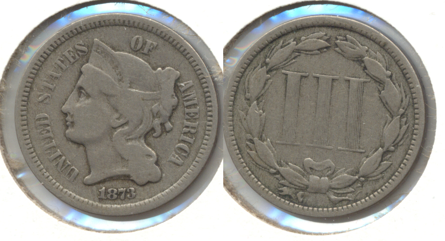 1873 Three Cent Nickel Fine-12