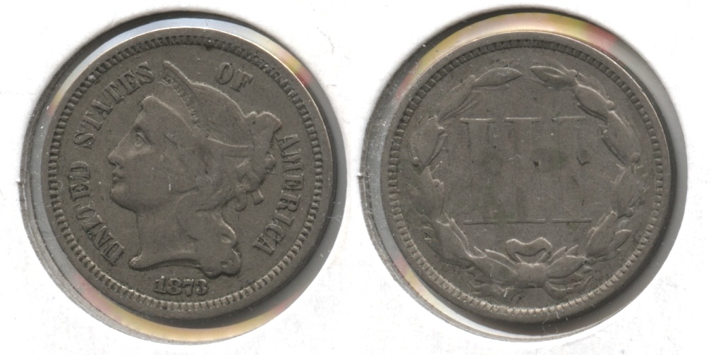 1873 Three Cent Nickel VG-8 #b