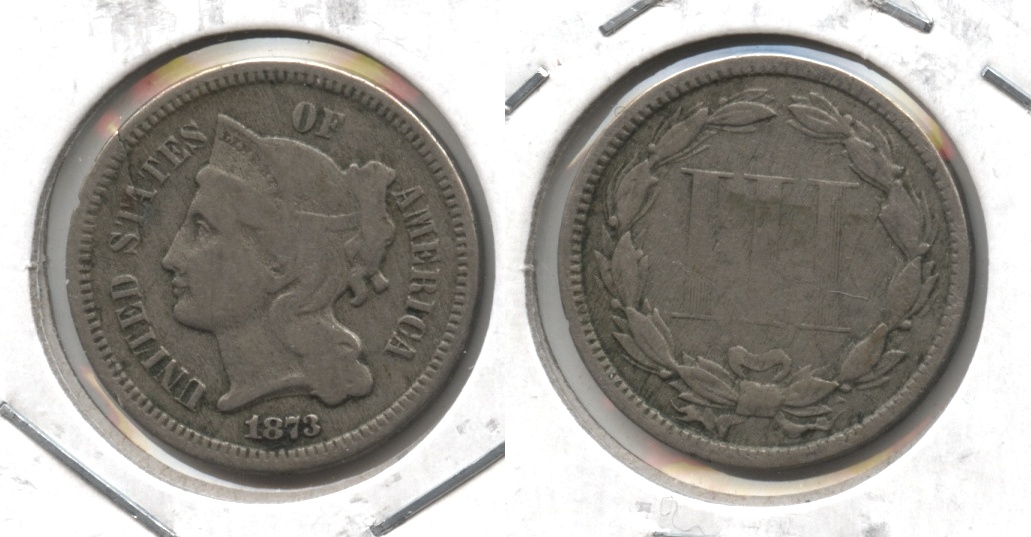1873 Three Cent Nickel VG-8 #d