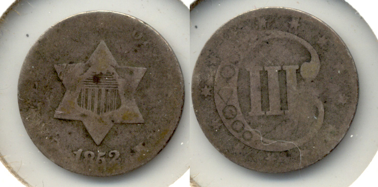 1852 Three Cent Silver AG-3 c