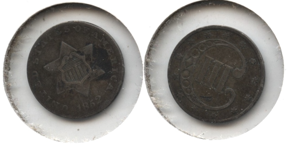 1852 Three Cent Silver F-12 #e