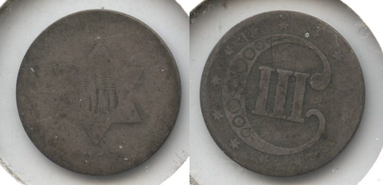1852 Three Cent Silver Fair-2 #b