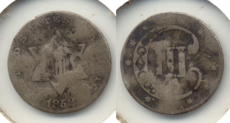 1852 Three Cent Silver Good-4 g Hits