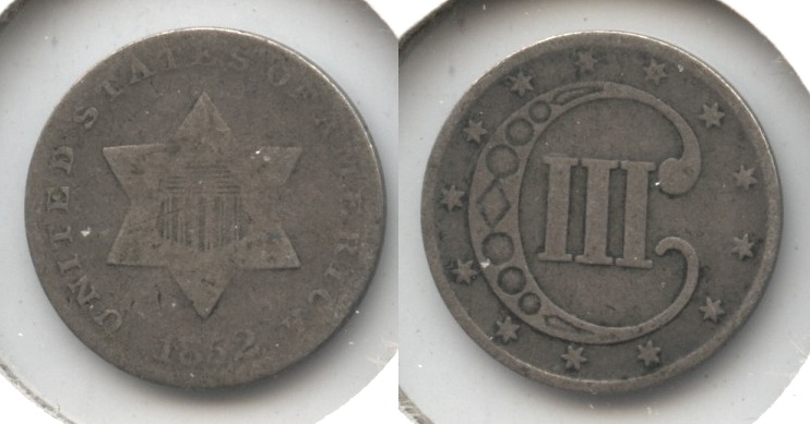 1852 Three Cent Silver Good-4 #k