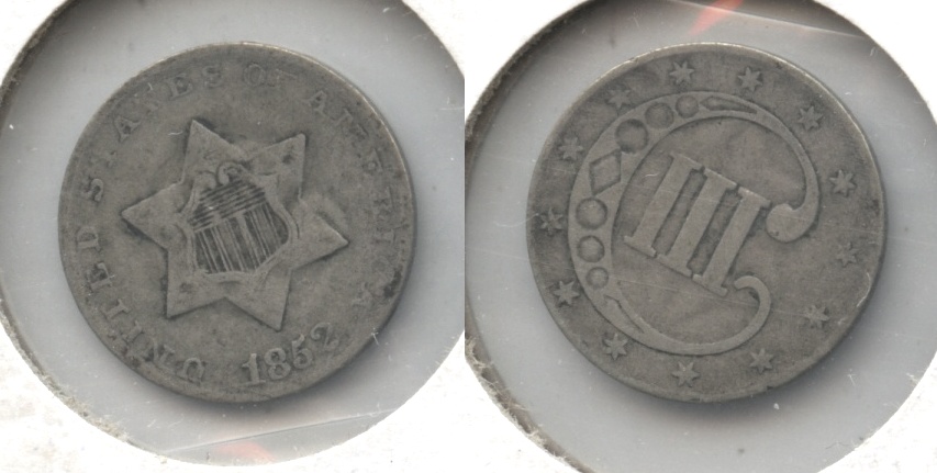 1852 Three Cent Silver VG-8 #e