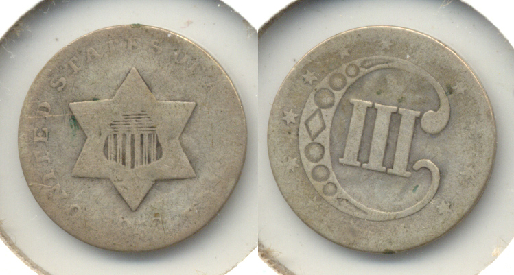 1853 Three Cent Silver AG-3 e