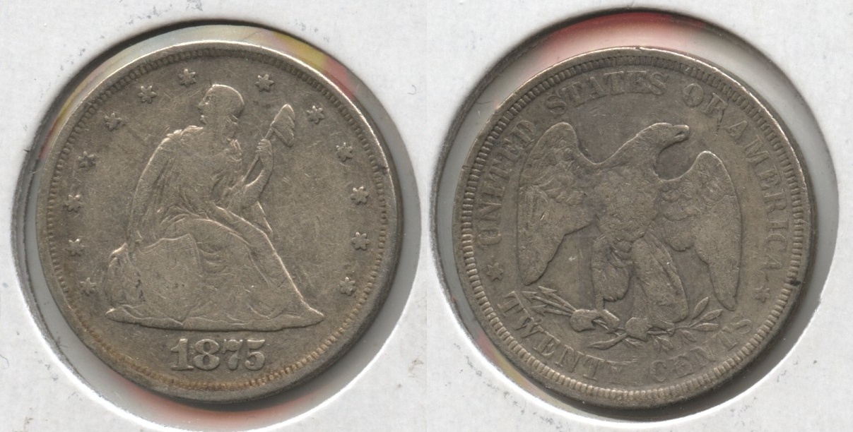 1875 Twenty Cent Piece VG-8