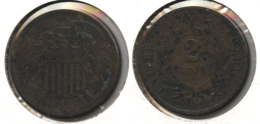 1864 Large Motto Two Cent Piece AG-3 #n