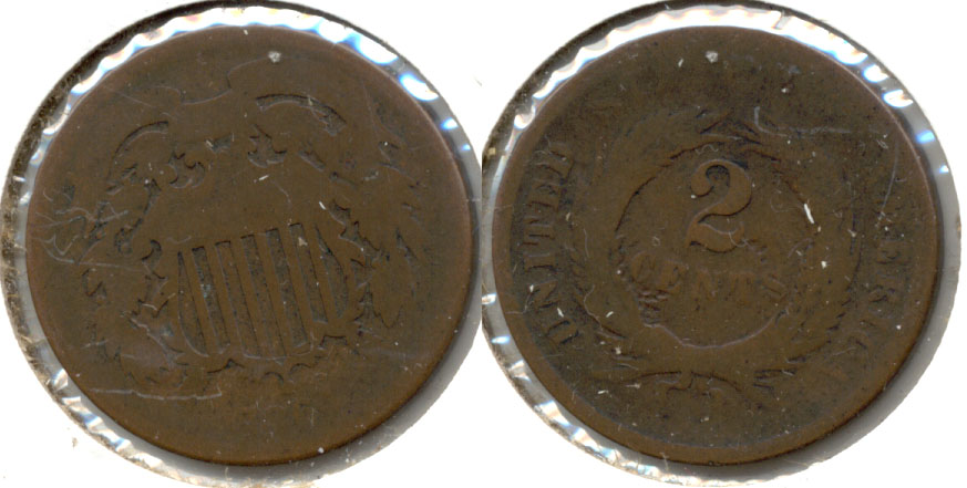 1864 Large Motto Two Cent Piece Fair-2