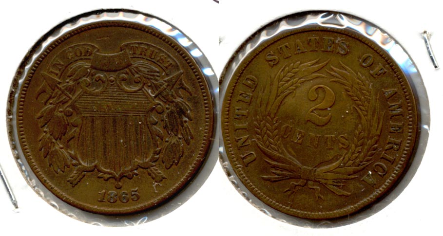 1865 Two Cent Piece Fine-12 b