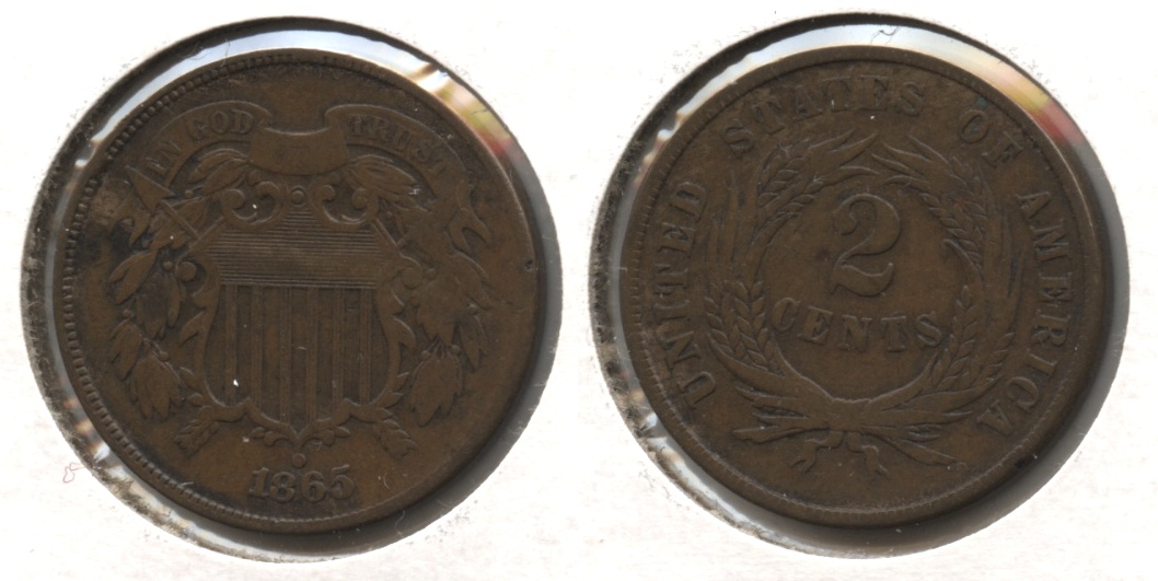 1865 Two Cent Piece Fine-12 #g