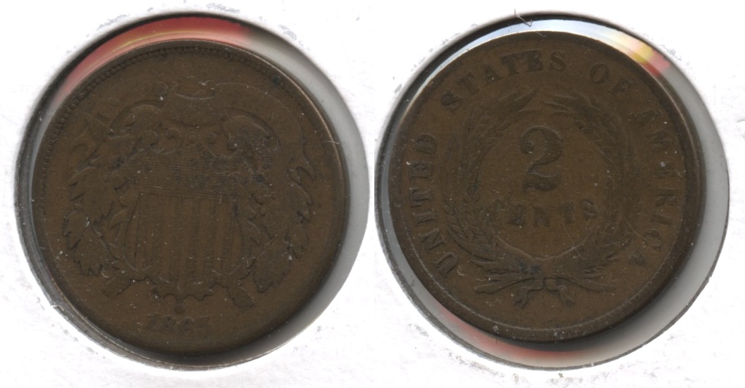 1865 Two Cent Piece Good-4 #aa