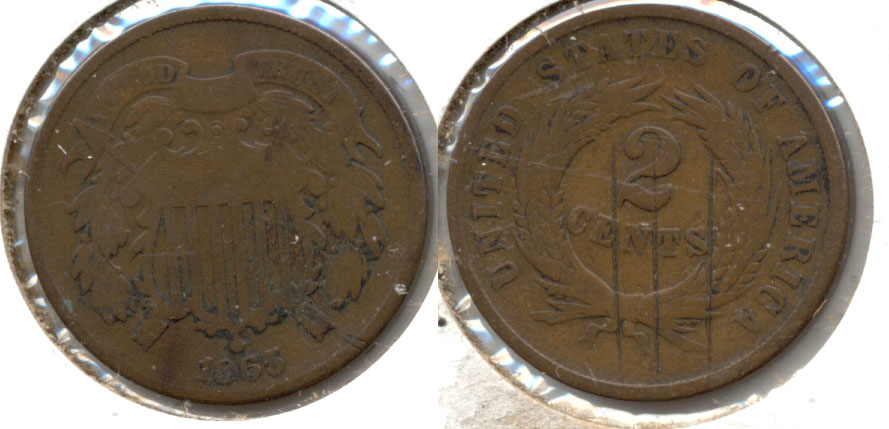1865 Two Cent Piece Good-4 e