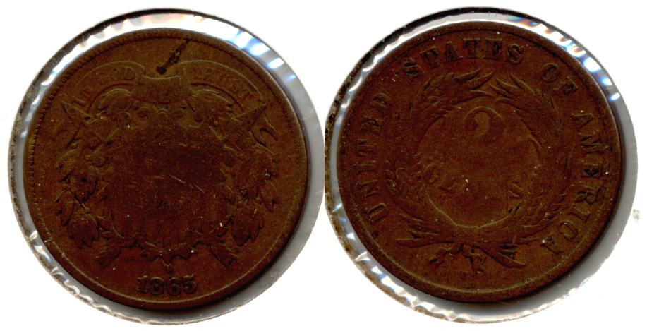 1865 Two Cent Piece Good-4 g