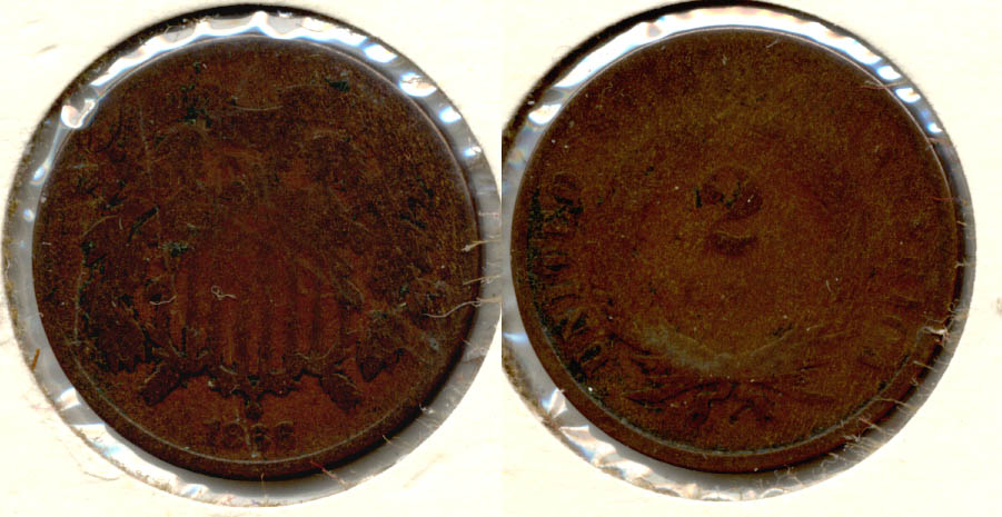 1866 Two Cent Piece AG-3 a