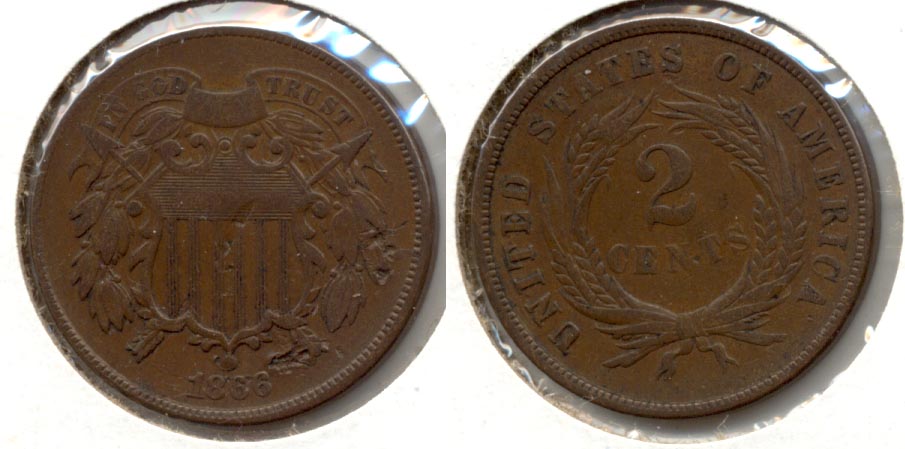 1866 Two Cent Piece Fine-12
