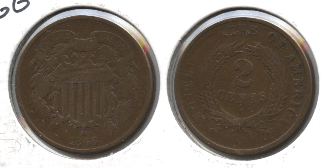 1866 Two Cent Piece Good-4 #f