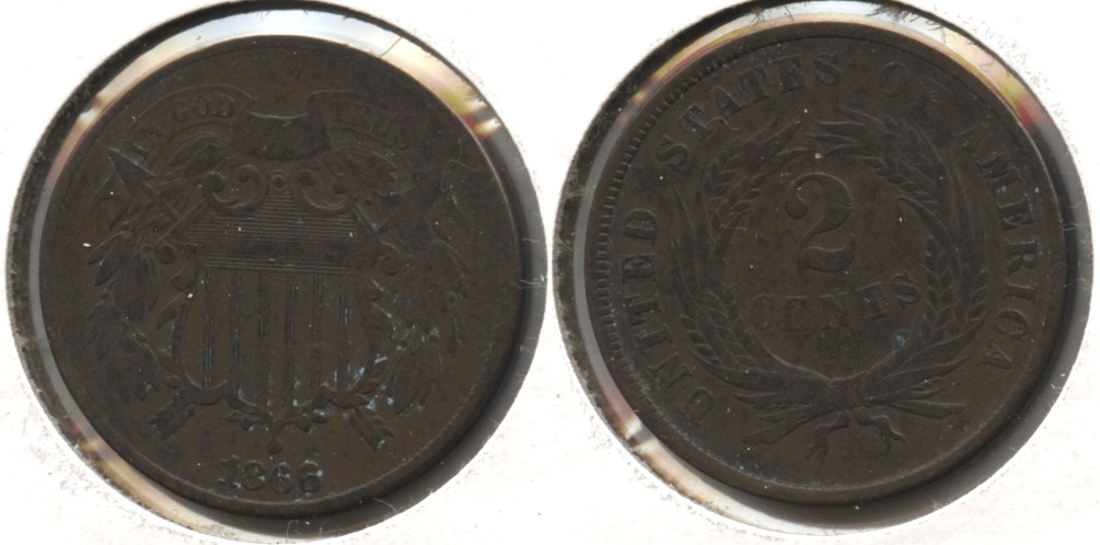 1866 Two Cent Piece VG-8 #e