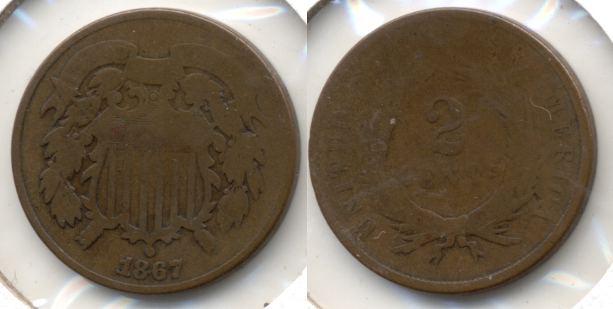 1867 Two Cent Piece AG-3