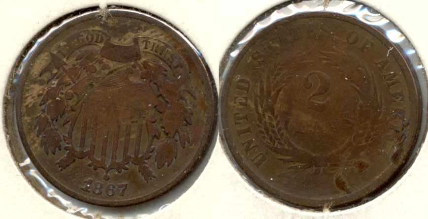 1867 Two Cent Piece Good-4