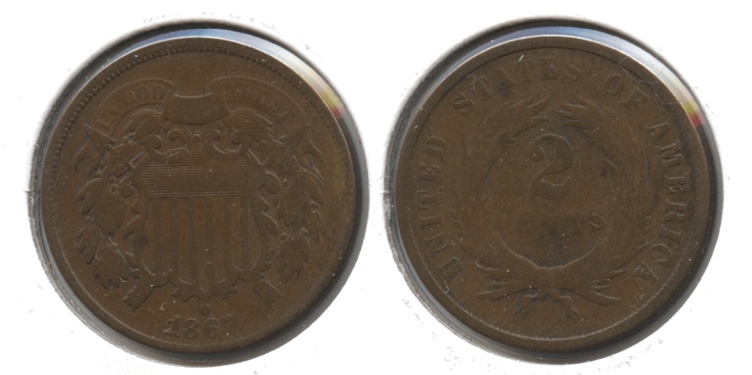 1867 Two Cent Piece Good-4 #p