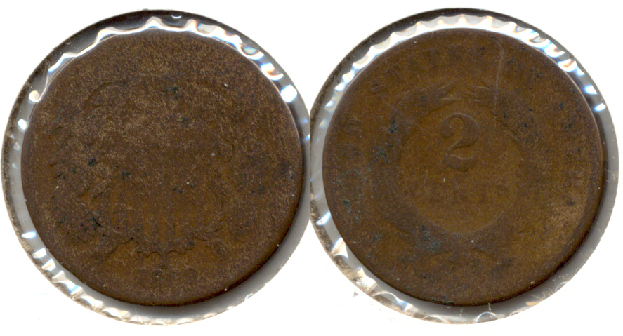 1869 Two Cent Piece AG-3 a