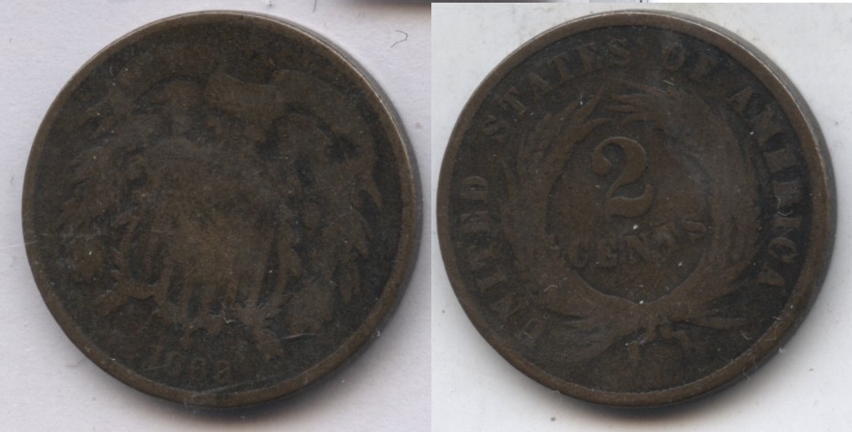 1869 Two Cent Piece AG-3 #d