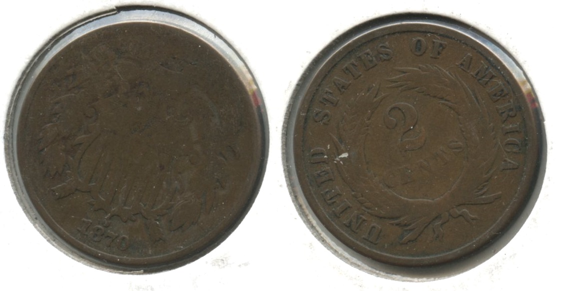 1870 Two Cent Piece AG-3 #f