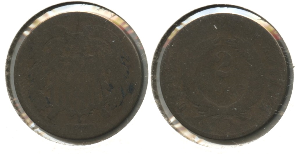 1870 Two Cent Piece Fair-2 #a