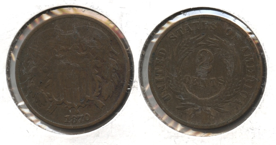 1870 Two Cent Piece Good-4 #e