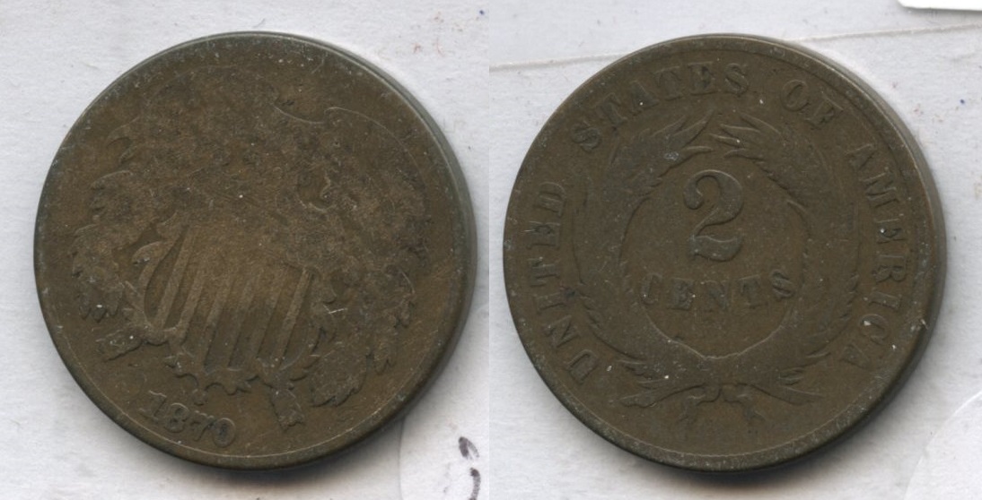 1870 Two Cent Piece Good-4 #j