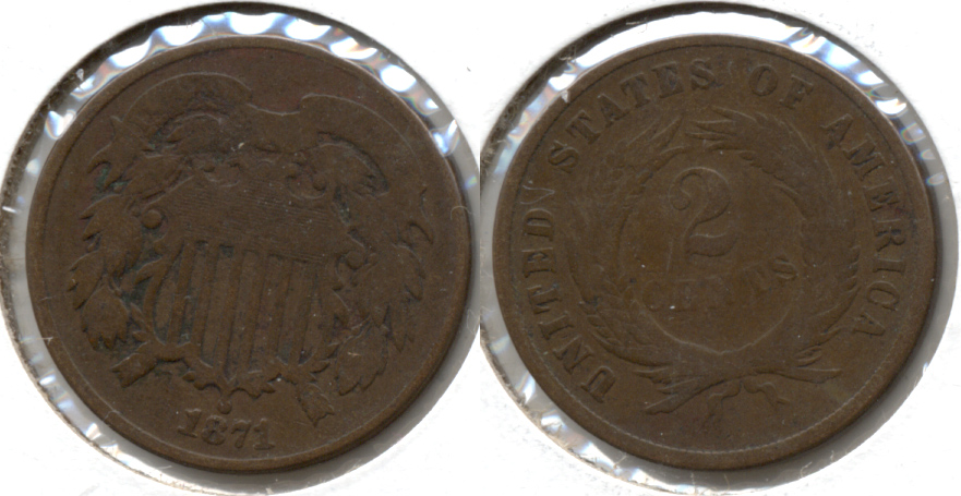 1871 Two Cent Piece Good-4
