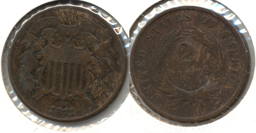 1871 Two Cent Piece VG-8 a